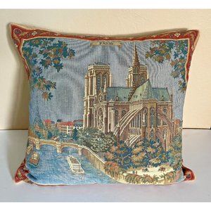 Paris Large European Tapestry Cushion Pillow Cover Home Decor 18x18" no Infill
